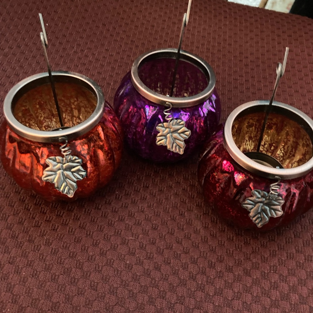 PartyLite set of 3 tea light holders
